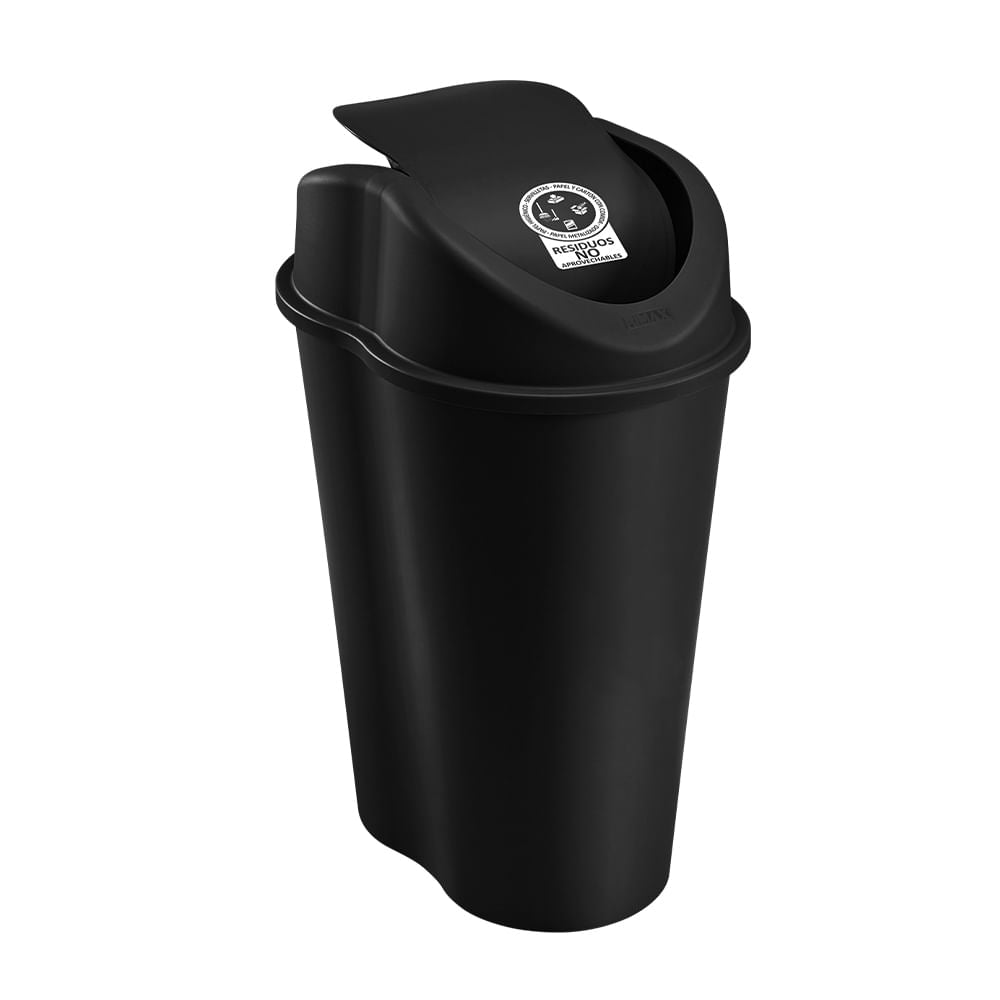 Basurero Rimax Para Residuos No Aprovechable 50 L Negro