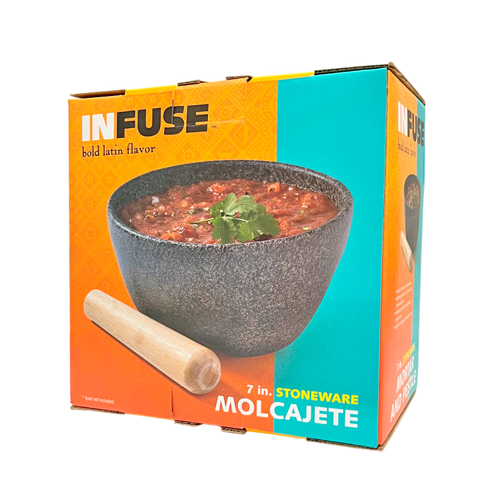 Mortero Y Maja De Bambú Infuse