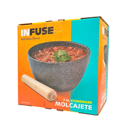 Mortero Y Maja De Bambú Infuse