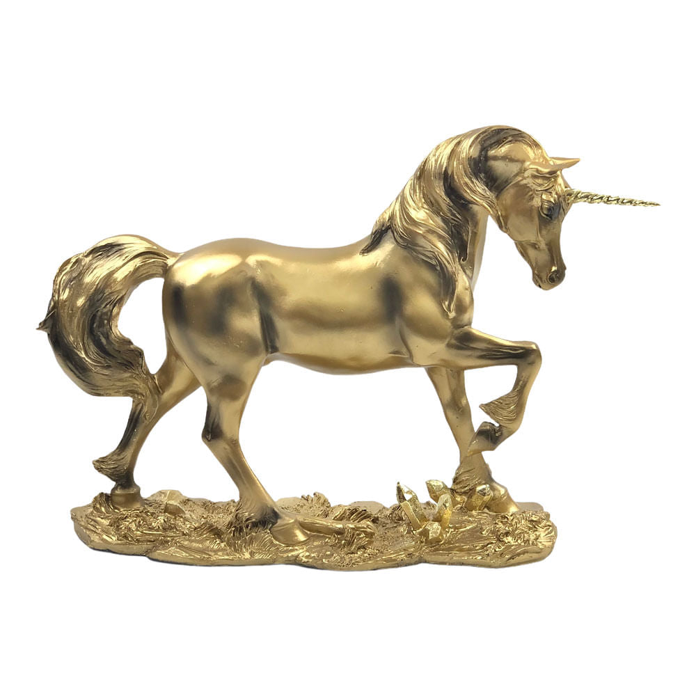 Figura Decorativa Concepts Unicornio 41 cm x 11 cm x 7 cm - Dorado