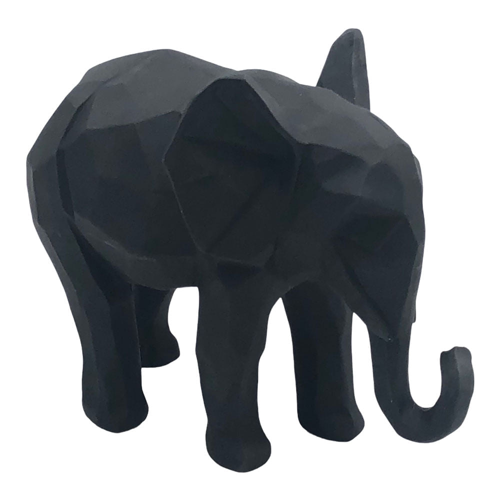 Figura Decorativa de Elefante Concepts 22 cm x 13 cm x 18.5 cm - Negro
