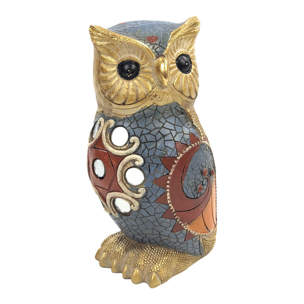 Figura Decorativa Essential Decor Buho en Cerámica 8" x 4.5" x 4"