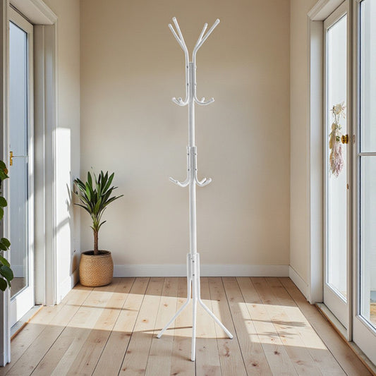 Perchero de Metal 170x42 cm Blanco / Home Elegance