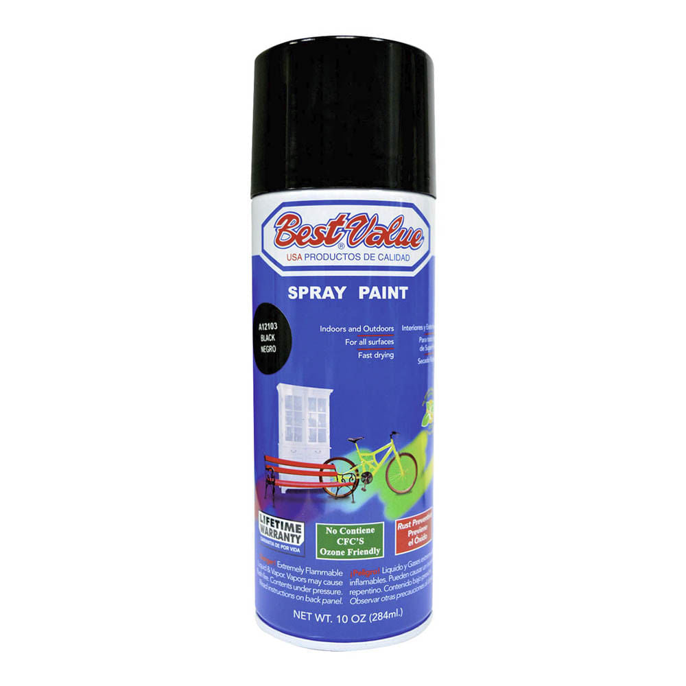 Pintura en Aerosol Best Value Negro de 10 oz
