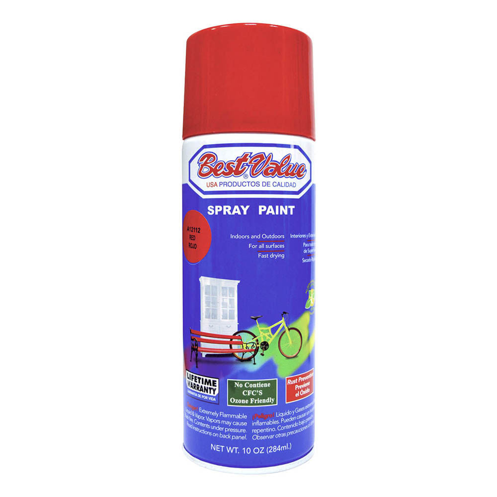 Pintura en Aerosol Best Value Rojo de 10 oz