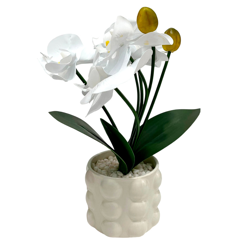 Pote con orquídea Home Elegance para decoración de terrazas.