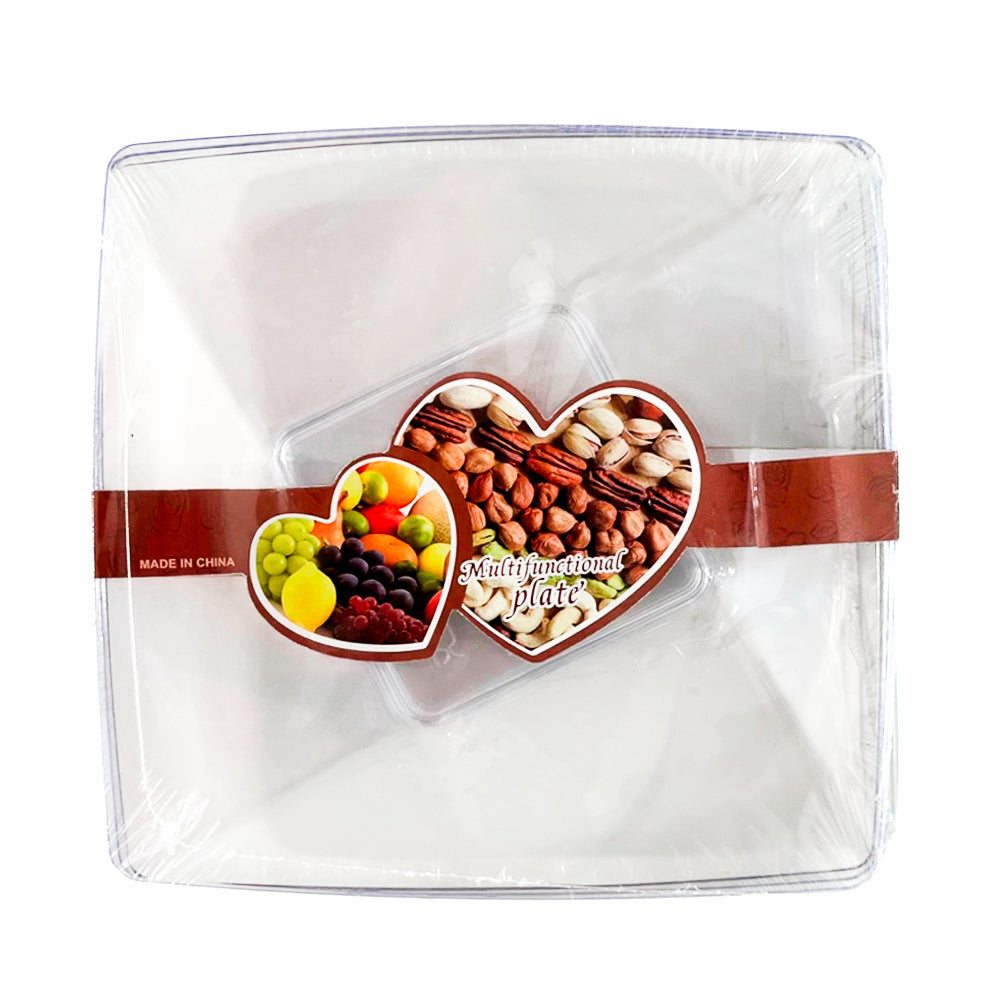 Platos reutilizables transparentes de 7 pulgadas