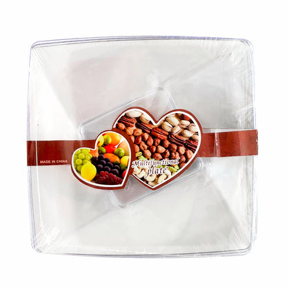 Platos reutilizables transparentes de 7 pulgadas