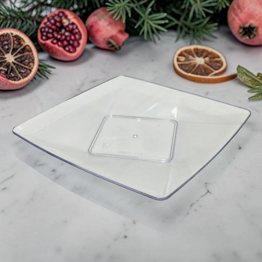 Platos Reutilizables Home Elegance - Transparentes 7" - Set 3 Piezas