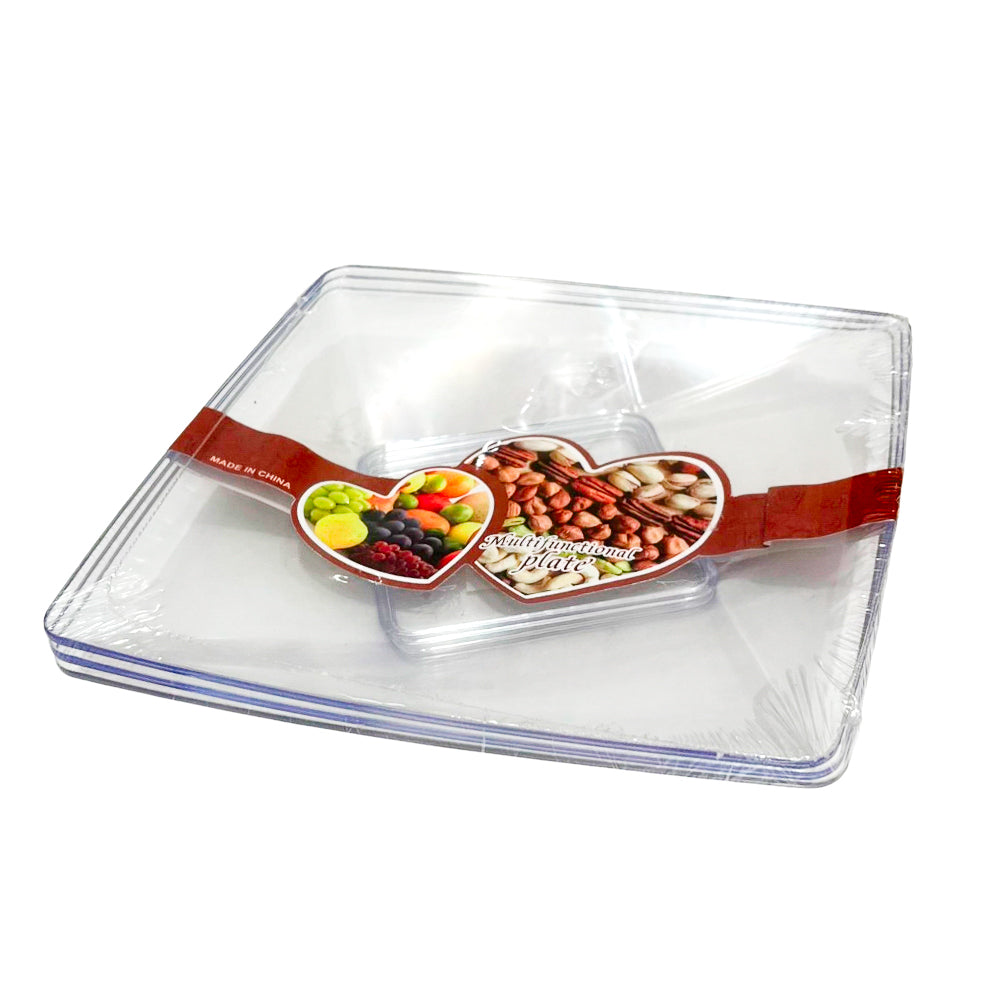 Platos reutilizables transparentes de 7 pulgadas