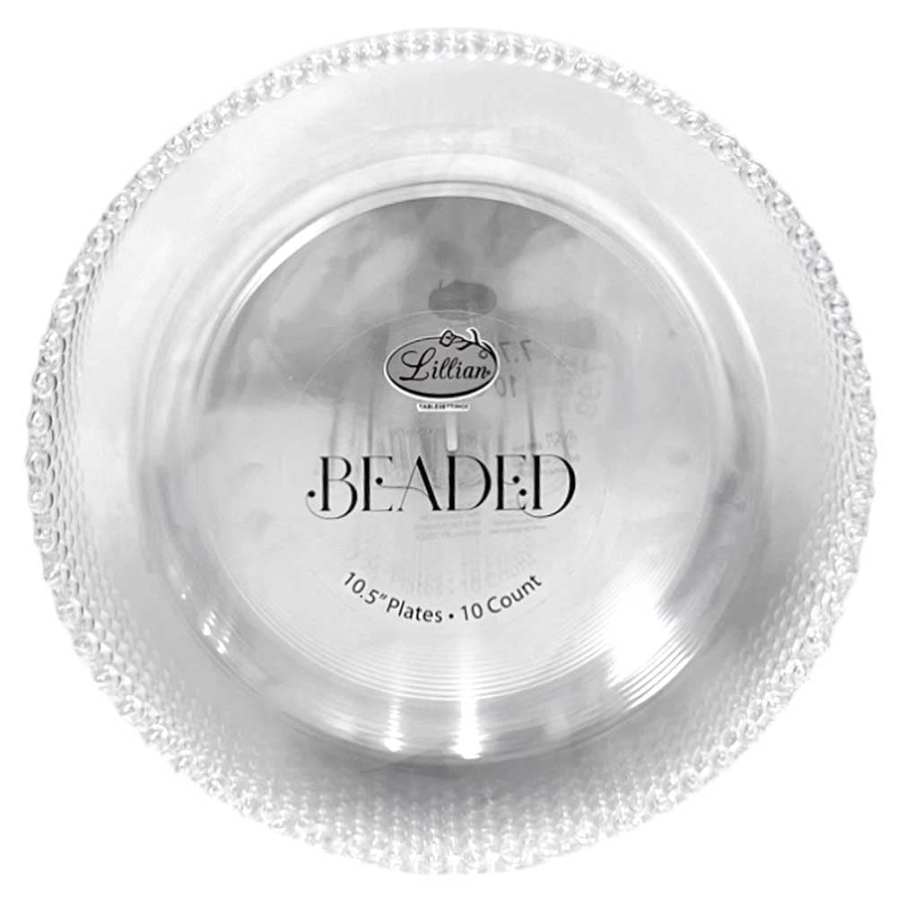 Plato Desechables 10.5" Lillian / 10 Piezas / Clear