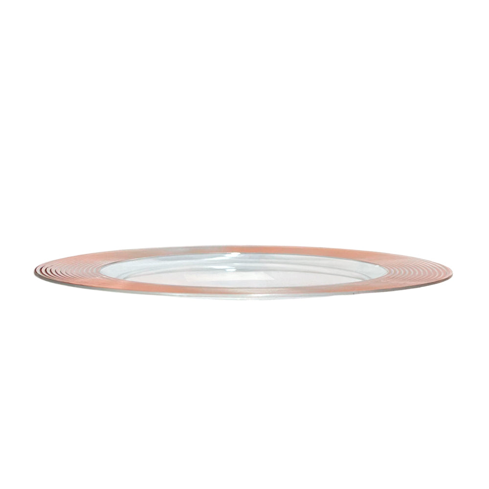 Plato Llano Plástico Koopman / 33 cm / Clear Rose-Gold / Surtido