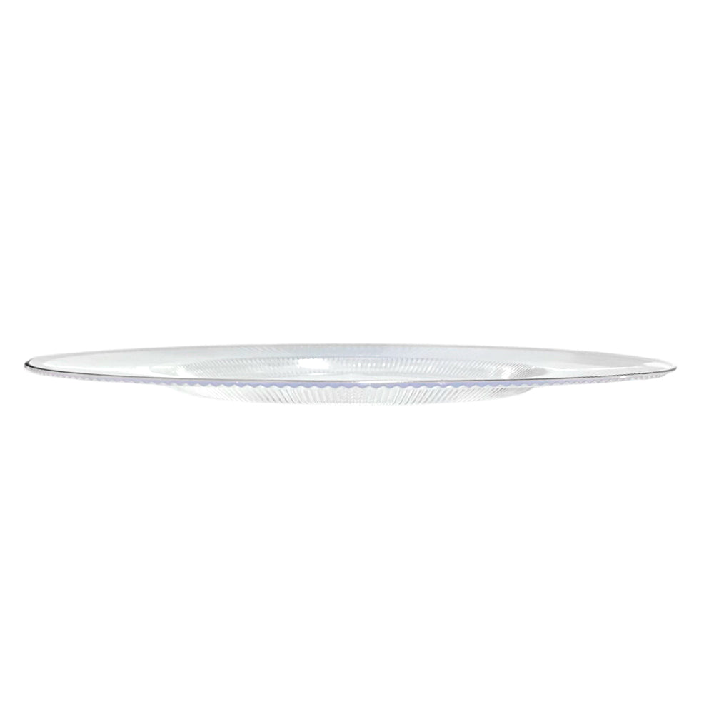 Plato Llano Plástico Koopman / 33 cm / Clear-Silver / Surtido