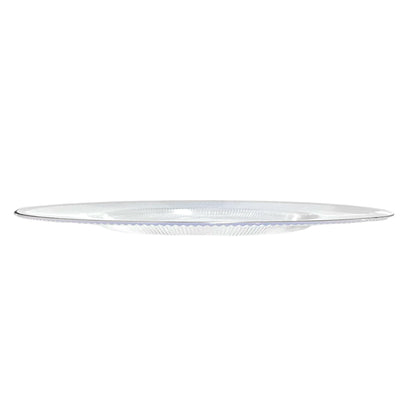 Plato Llano Plástico Koopman / 33 cm / Clear-Silver / Surtido