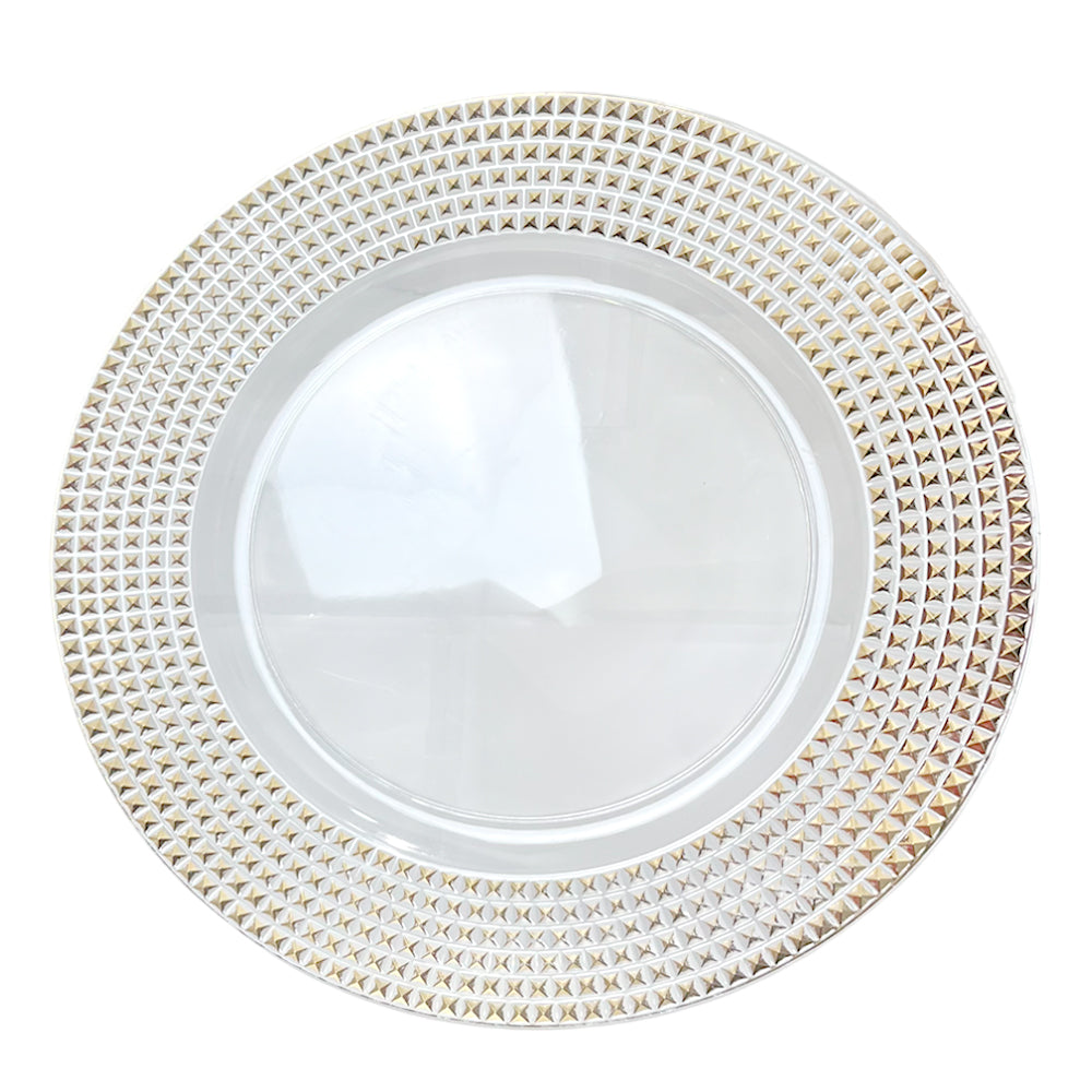 Plato Llano Plástico Koopman / 33 cm / Transparente / Surtido