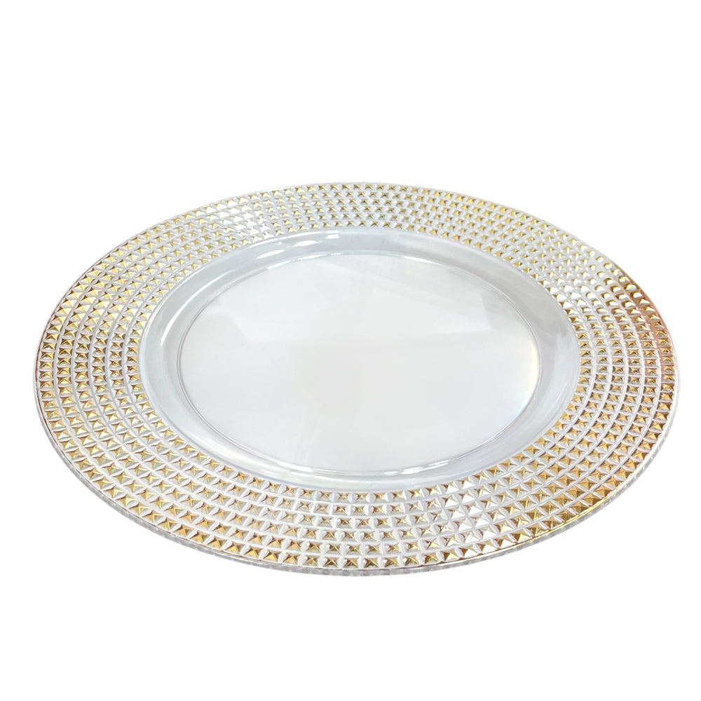 Plato Llano Plástico Koopman / 33 cm / Transparente / Surtido