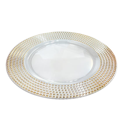 Plato Llano Plástico Koopman / 33 cm / Transparente / Surtido