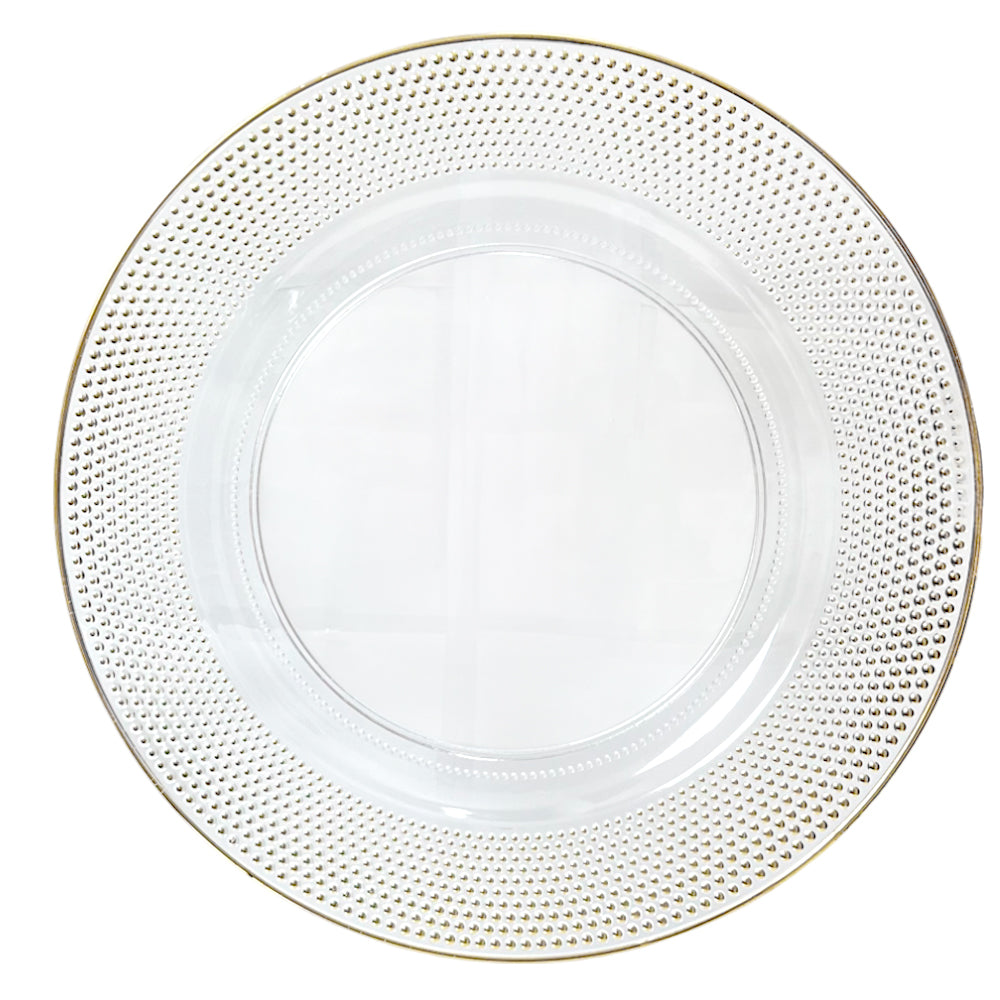 Plato Llano Plástico Koopman / 33 cm / Transparente / Surtido