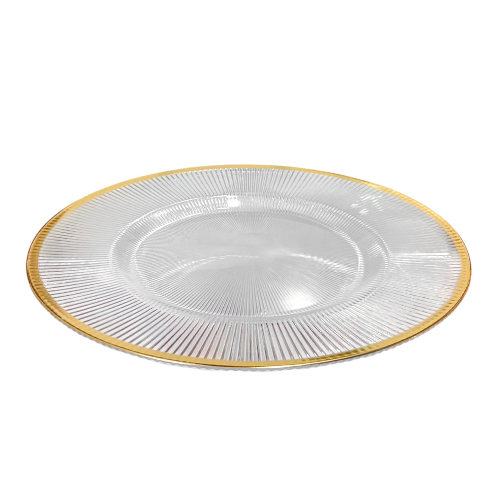Plato Llano Plástico Koopman / 33 cm / Transparente / Surtido