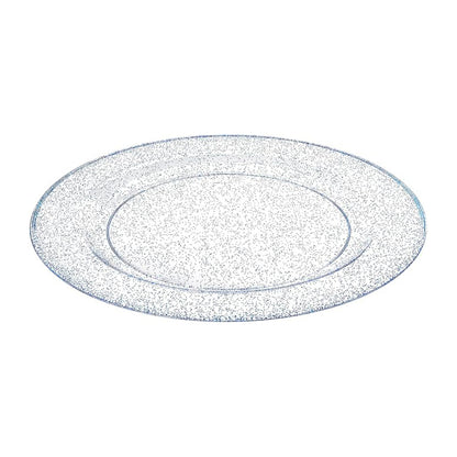 Plato Llano Plástico Lillian / 10" / Silver Glitter