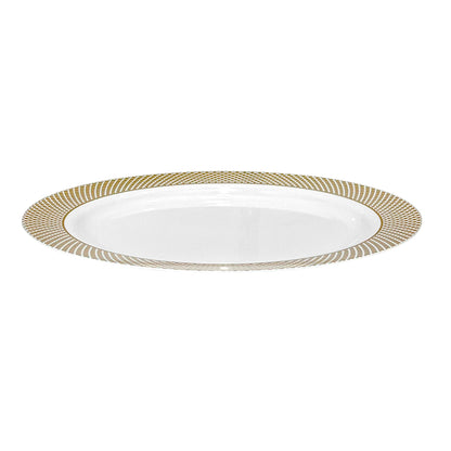 Plato Llano Reutilizable de 10" Home Elegance 10 Piezas / Dorado