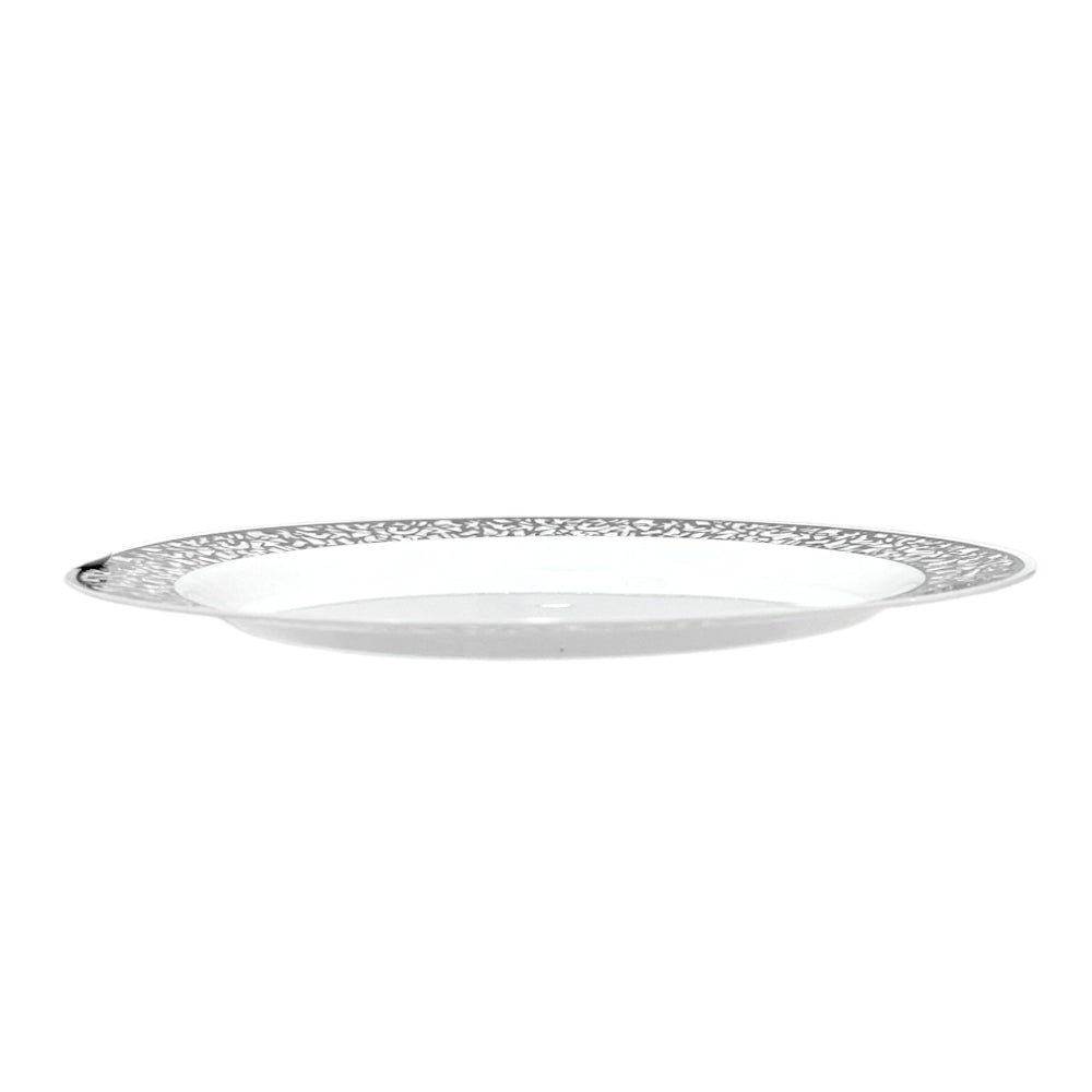 Plato Llano Reutilizable 10" Home Elegance 10 Piezas / Silver