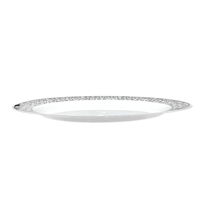 Plato Llano Reutilizable 10" Home Elegance 10 Piezas / Silver