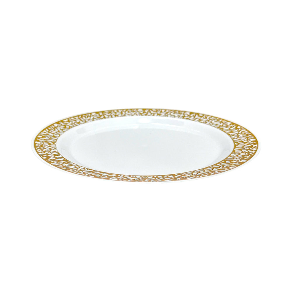 Plato Llano Reutilizable 10" Home Elegance 10 Piezas / Dorado