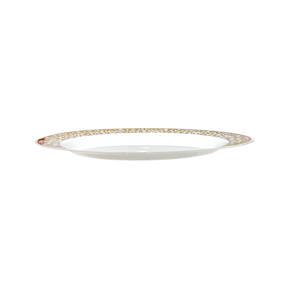 Plato Llano Reutilizable 10" Home Elegance 10 Piezas / Dorado