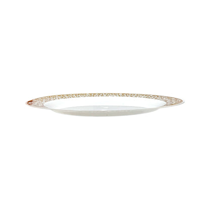 Plato Llano Reutilizable 10" Home Elegance 10 Piezas / Dorado