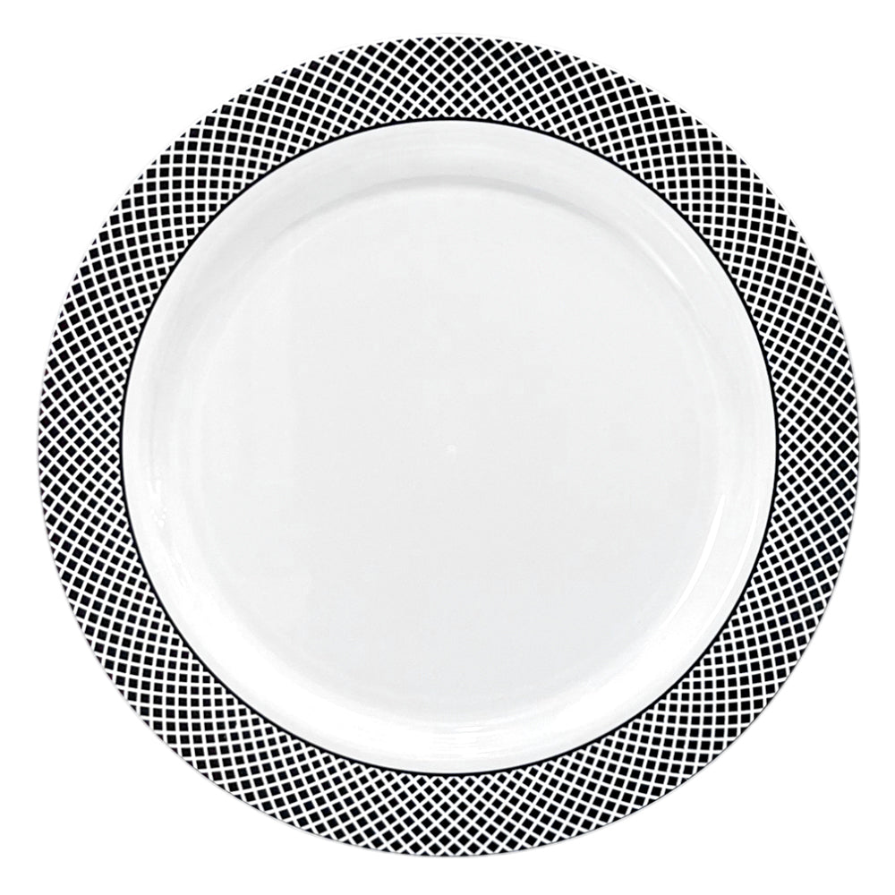 Plato Llano Reutilizable de 10" Home Elegance 10 Piezas / Silver