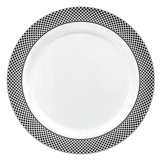 Plato Llano Reutilizable de 10" Home Elegance 10 Piezas / Silver