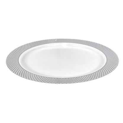 Plato Llano Reutilizable de 10" Home Elegance 10 Piezas / Silver