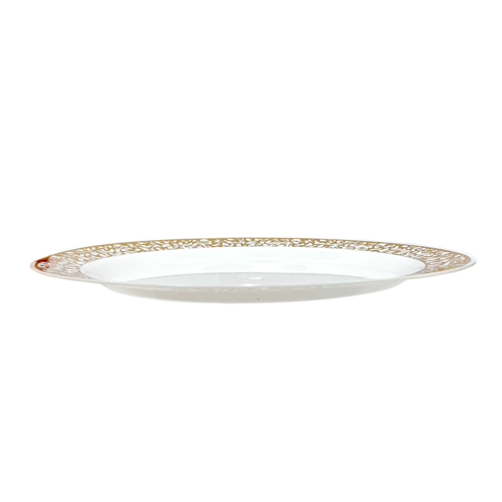 Plato Llano Reutilizable 7" Home Elegance / 10 Piezas / Gold
