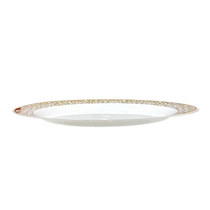 Plato Llano Reutilizable 7" Home Elegance / 10 Piezas / Gold