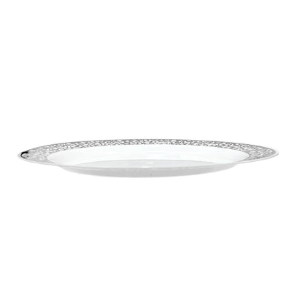 Plato Llano Reutilizable 7" Home Elegance / 10 Piezas / Silver