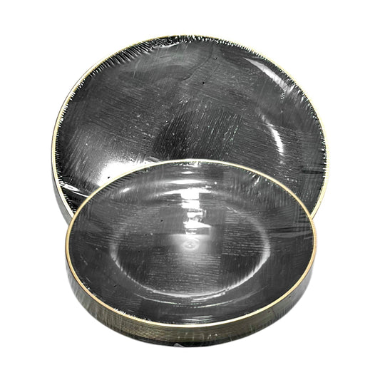 Platos Reutilizables Lillian / 32 Piezas / Negro