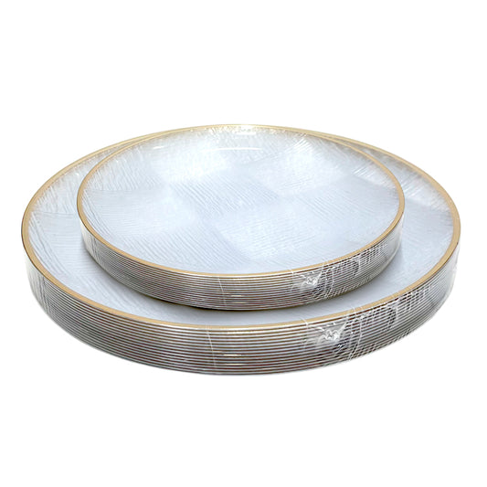 Platos Reutilizables Lillian / 32 Piezas / Clear