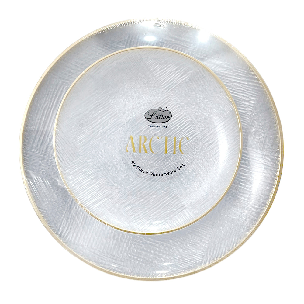 Platos Reutilizables Lillian / 32 Piezas / Clear