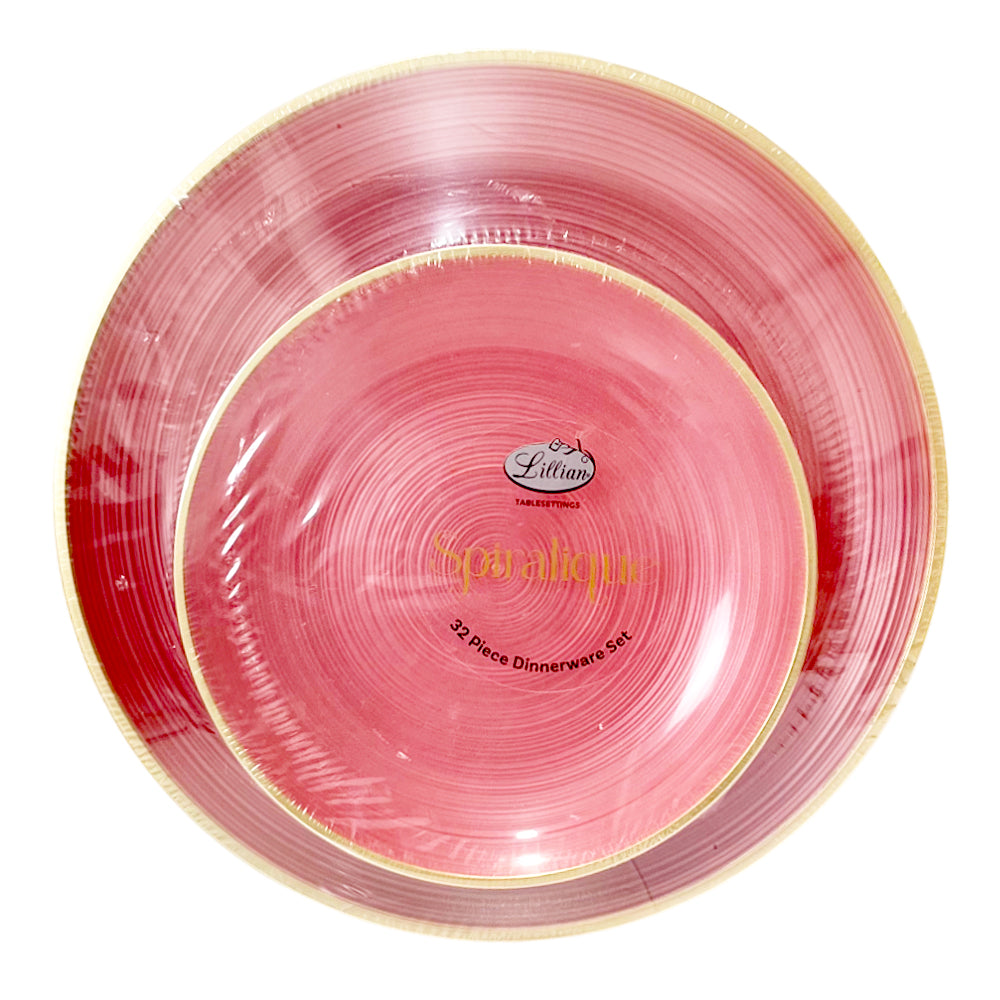 Platos Reutilizables Lillian / 32 Piezas / Rose-Gold