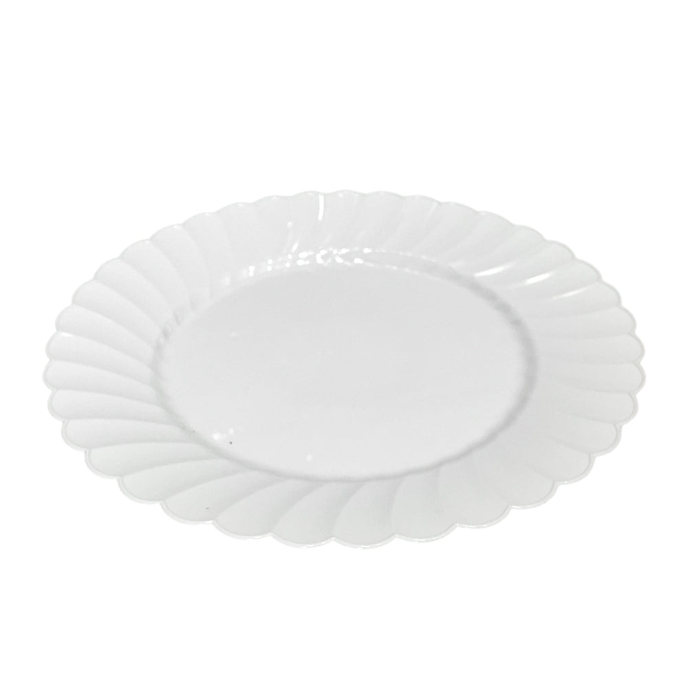 Platos Llanos 10.2" Lillian / Plástico / Set 10 Piezas / Blanco