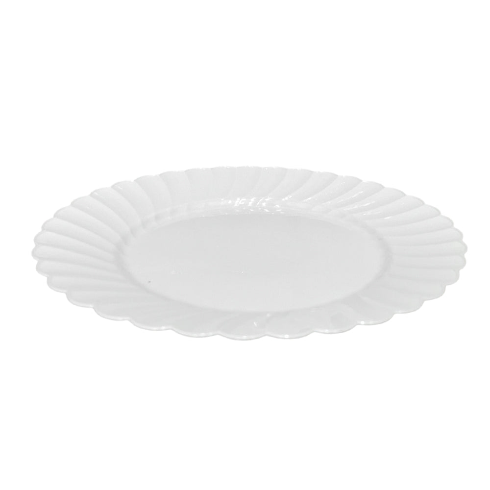 Platos Llanos 10.2" Lillian / Plástico / Set 10 Piezas / Blanco