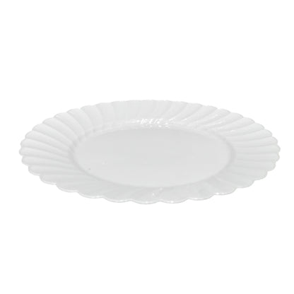 Platos Llanos 10.2" Lillian / Plástico / Set 10 Piezas / Blanco