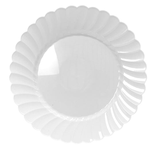 Platos Llanos 10.2" Lillian / Plástico / Set 10 Piezas / Blanco