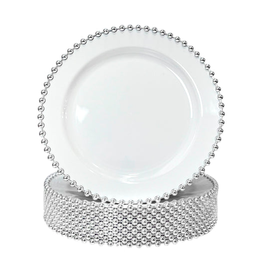 Platos Llanos Plástico 10.5" Lillian Reutilizables de 10 Piezas