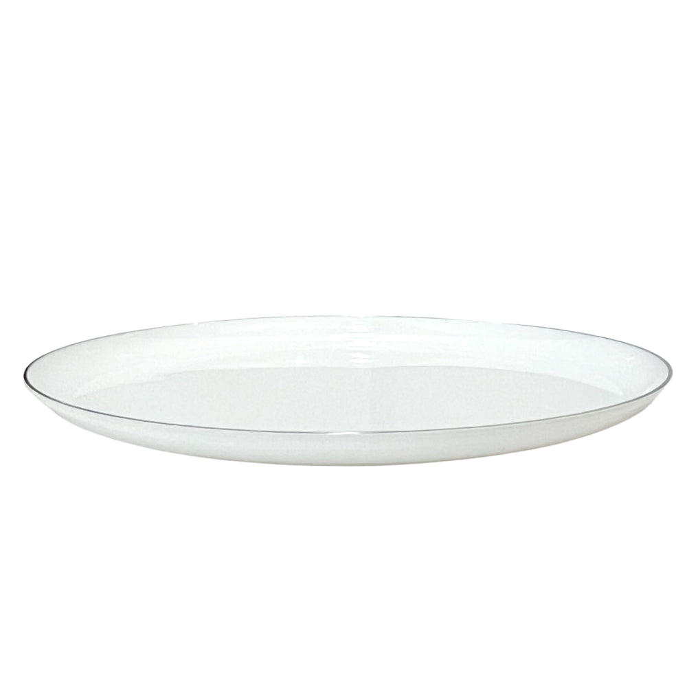 Platos Llanos Desechables Lillian / 20 Piezas / Blanco