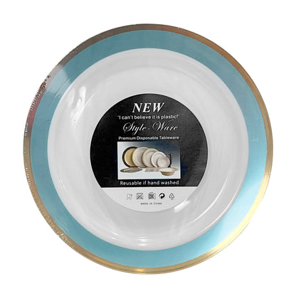 Platos Plástico de 7" Home Elegance / 10 Piezas / Celeste
