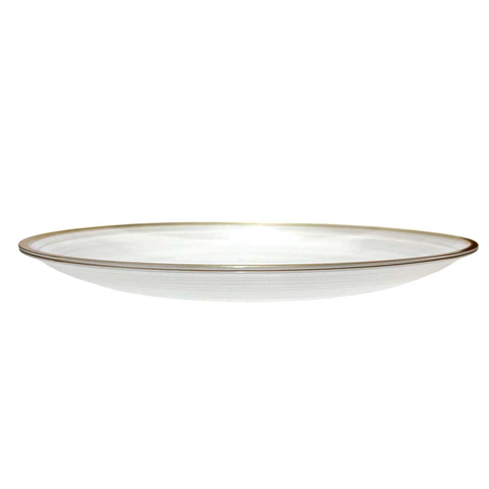 Plato LLano Reutilizable de 10" Home Elegance / 10 Piezas / Borde Dorado