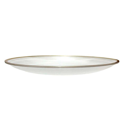 Plato LLano Reutilizable de 10" Home Elegance / 10 Piezas / Borde Dorado