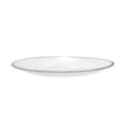 Plato LLano Reutilizable de 7" Home Elegance / 10 Piezas / Borde Plateado